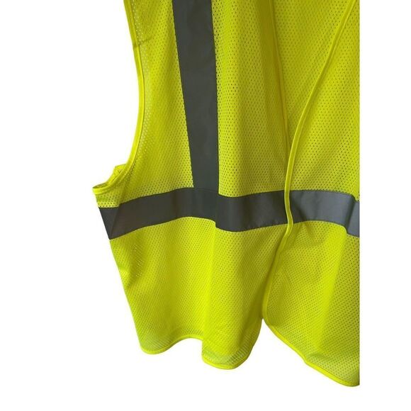 Safety Vest MCR Safety Unisex 2X High Visibility Yellow Reflective Netted NEW - Picture 4 of 7